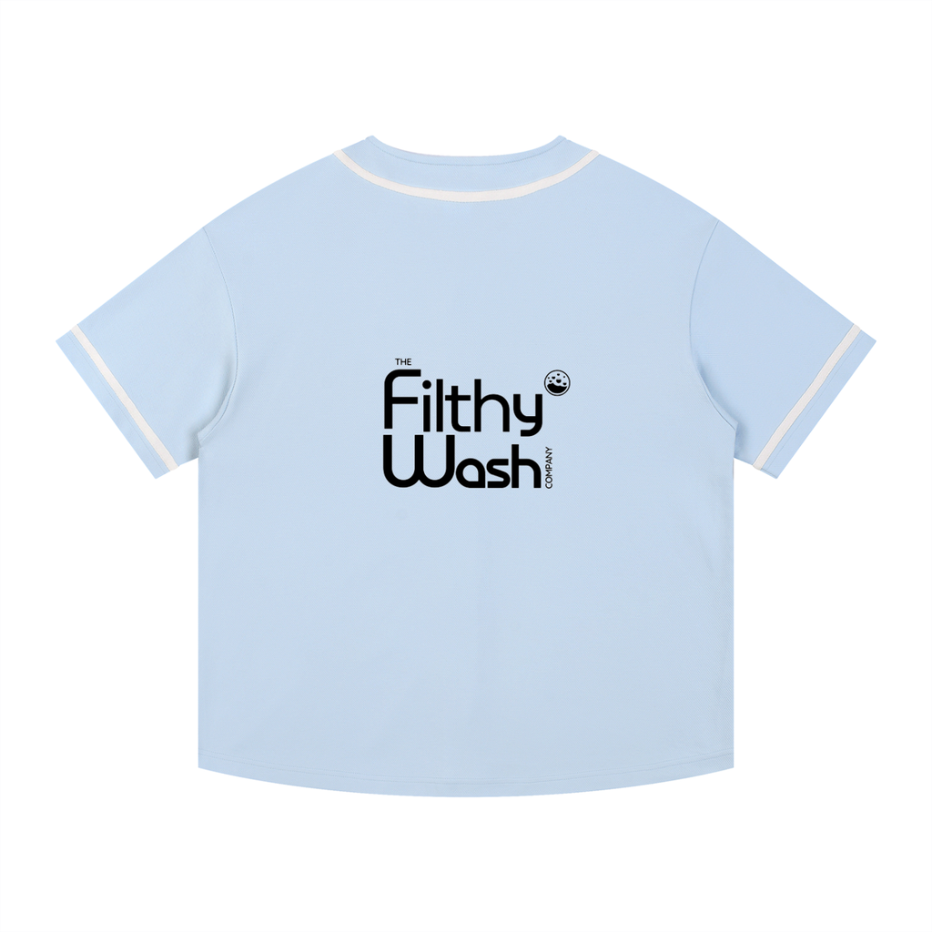 Contrast Piped Button-Up Jersey