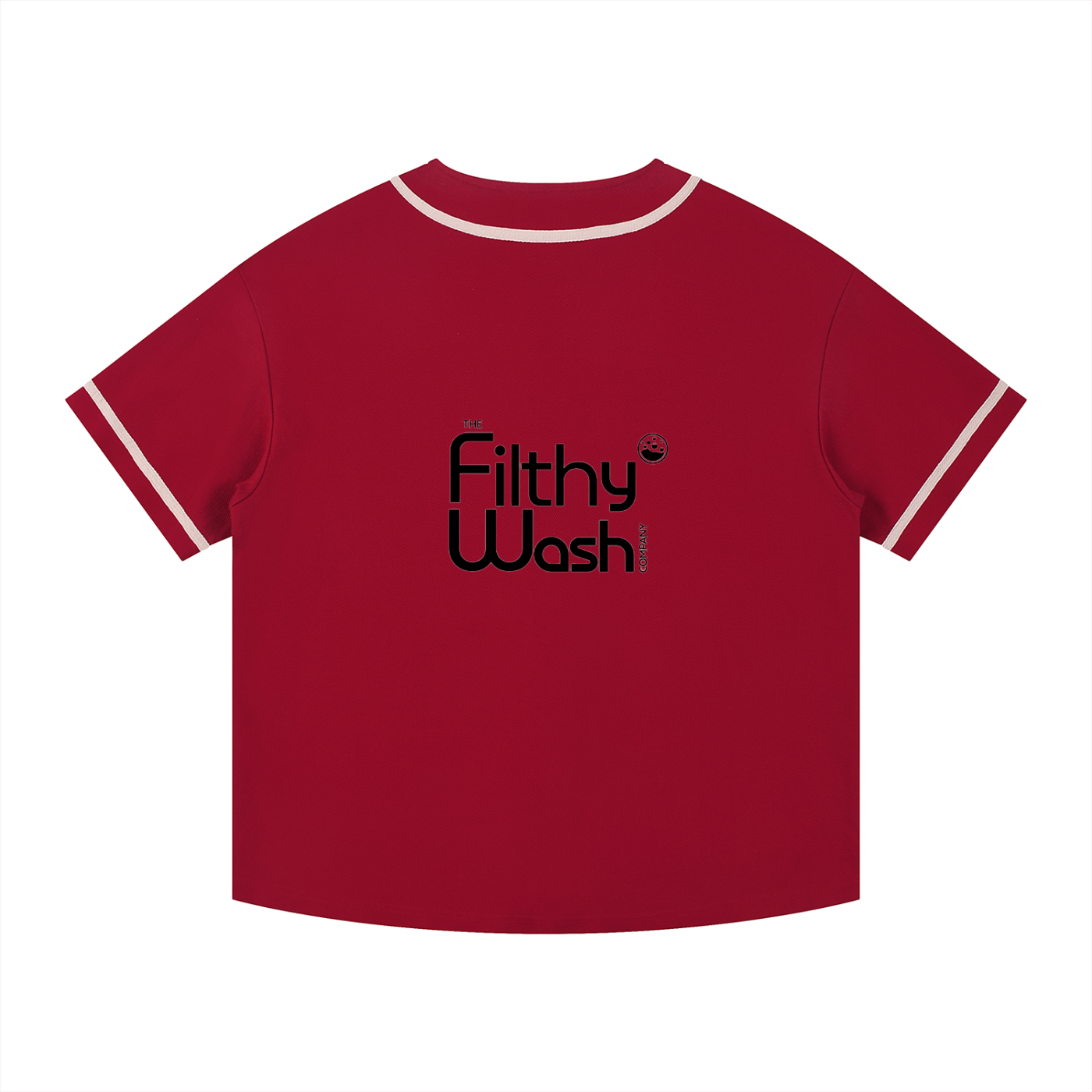 Contrast Piped Button-Up Jersey