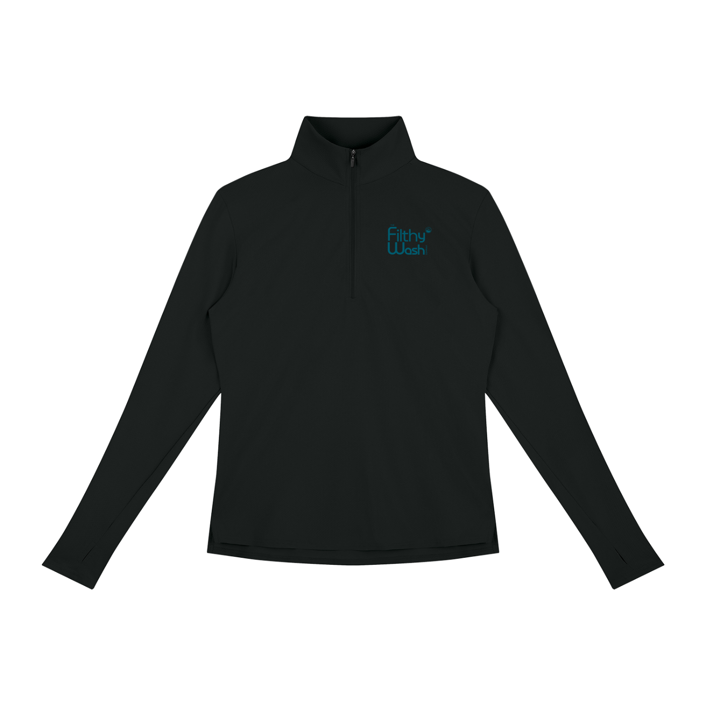 Women's Quarter-Zip Pullover Teal Logo