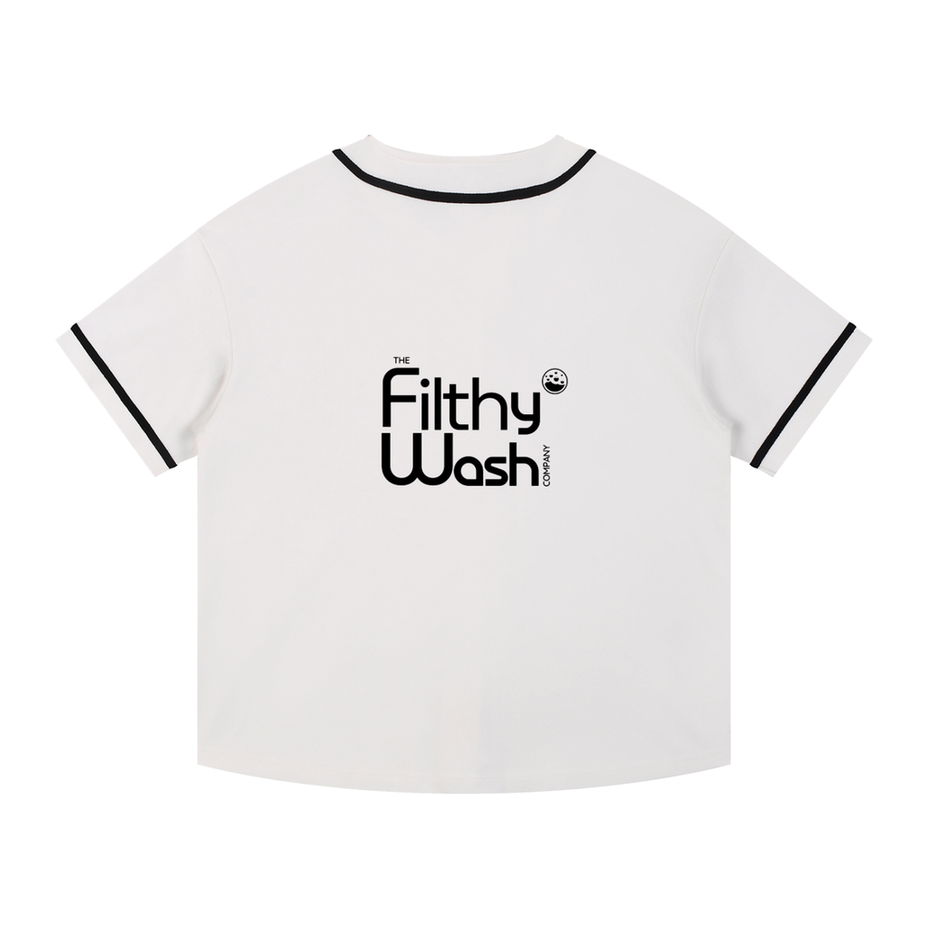 Contrast Piped Button-Up Jersey