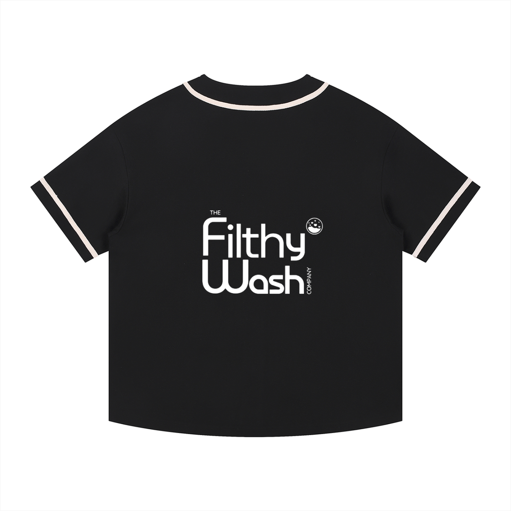 Contrast Piped Button-Up Jersey