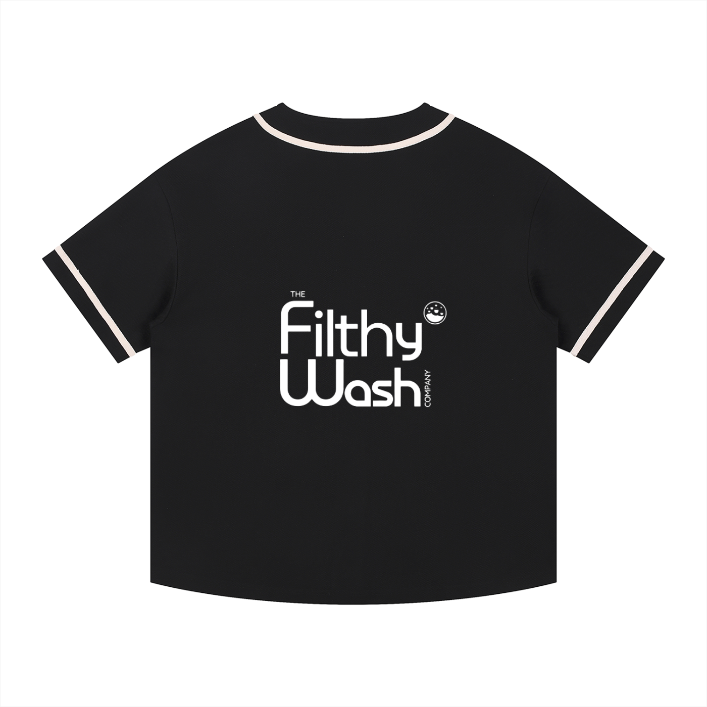 Contrast Piped Button-Up Jersey