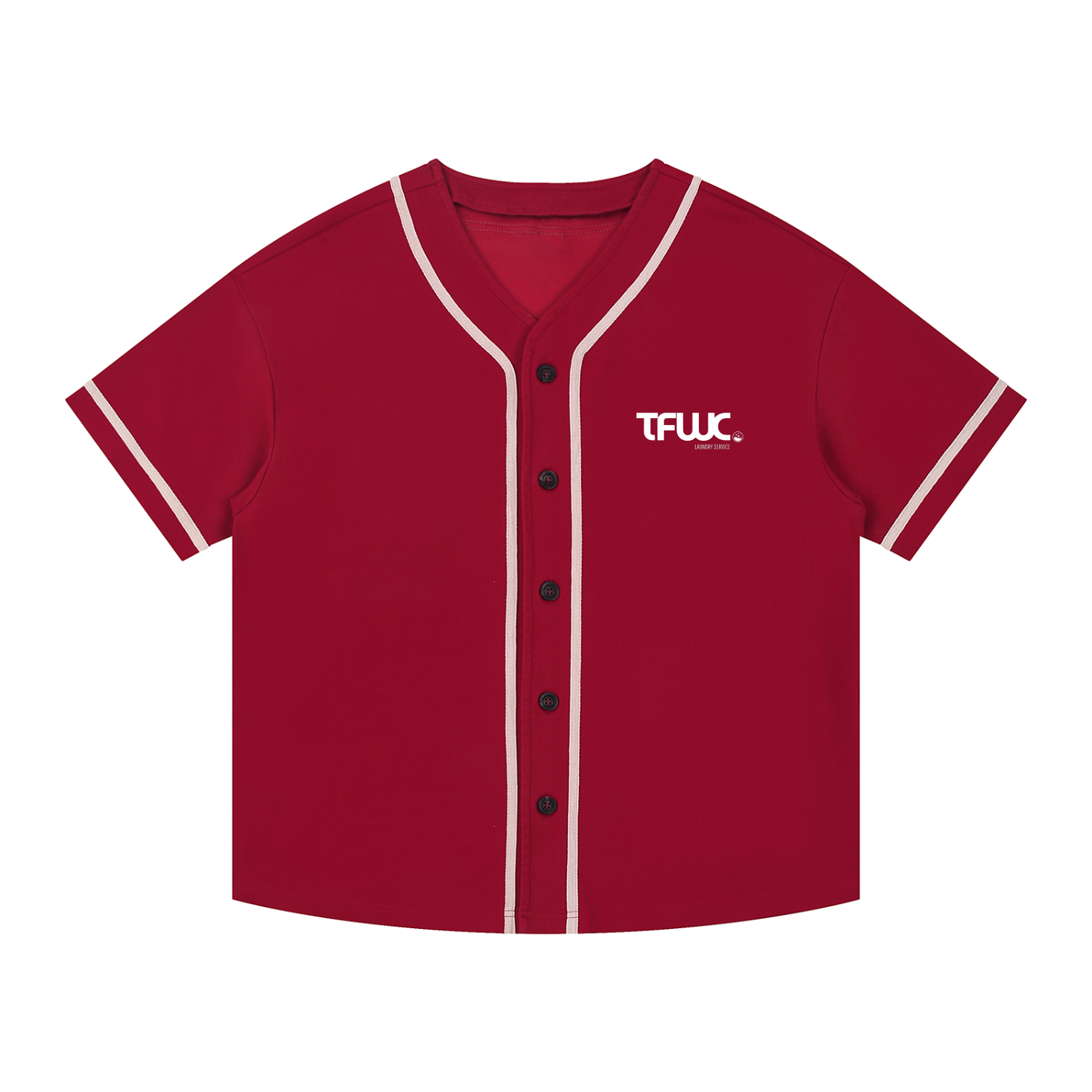 Piped Button-Up Jersey-F/B