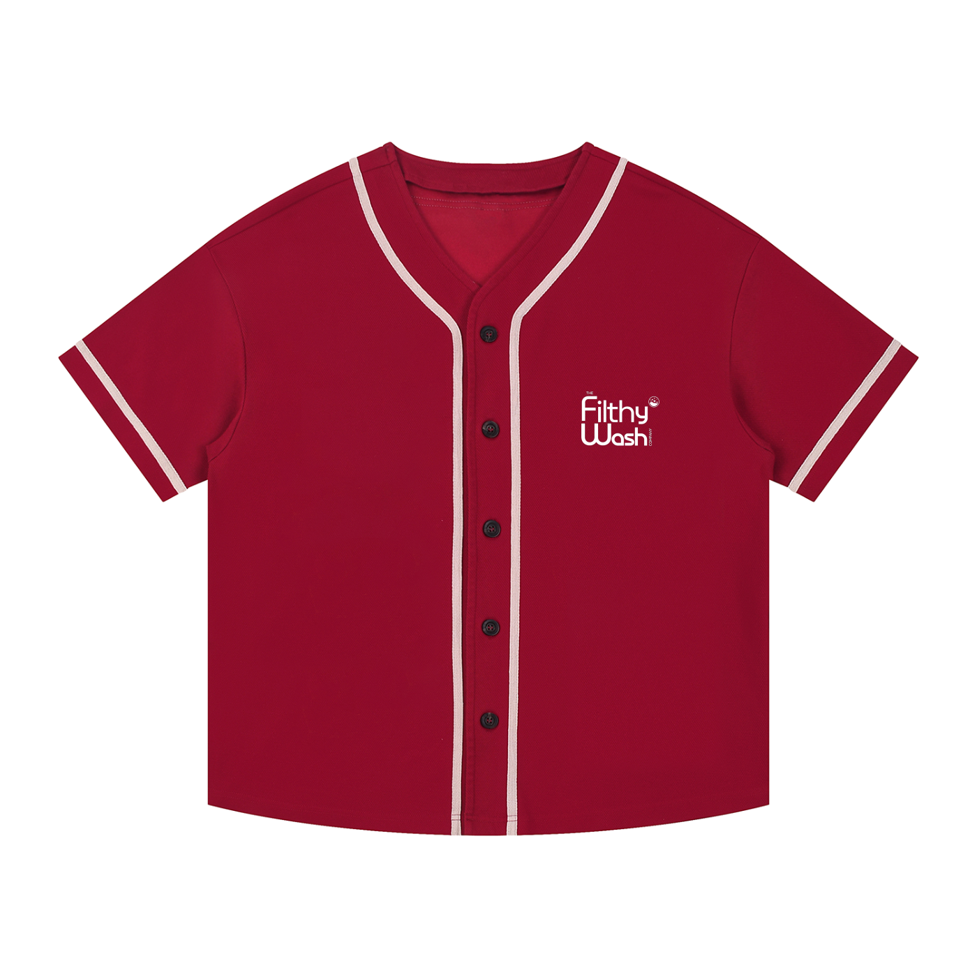Contrast Piped Button-Up Jersey