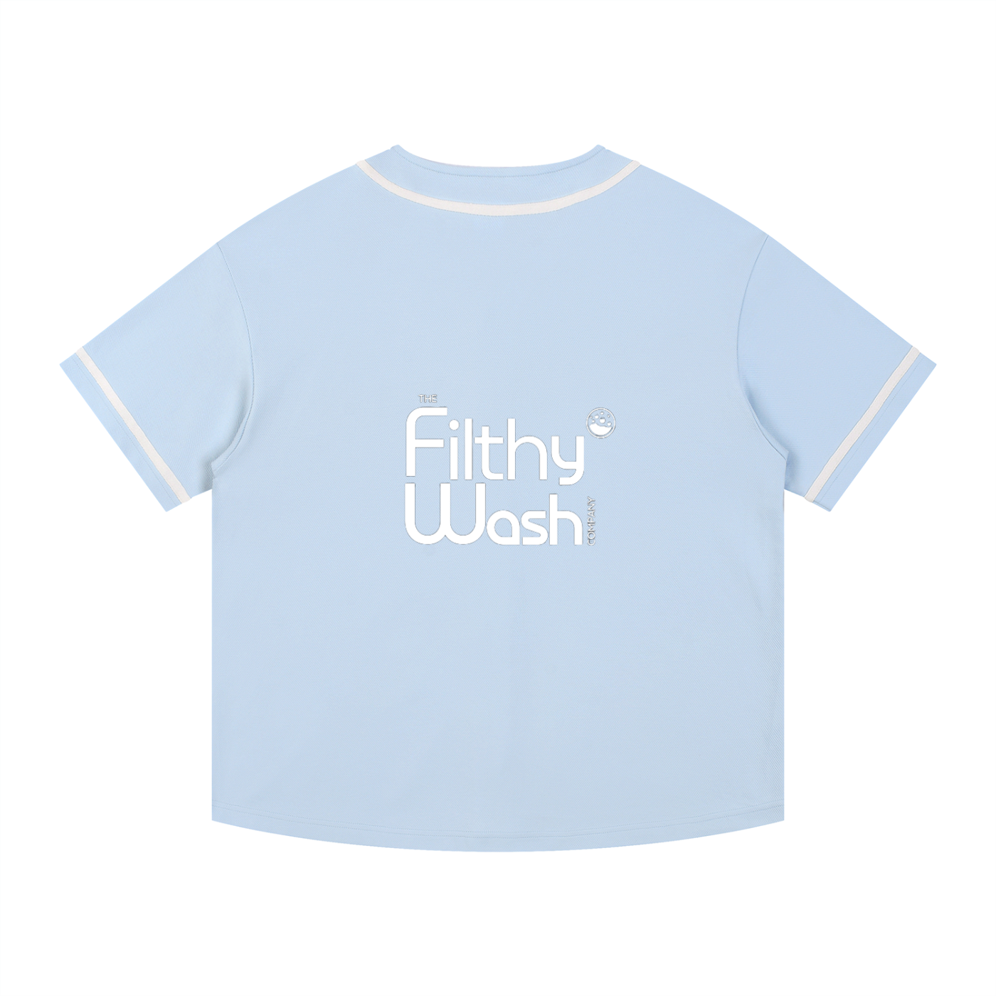 Piped Button-Up Jersey-F/B