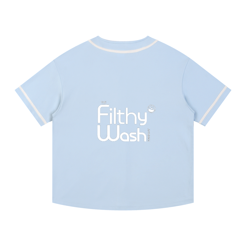Contrast Piped Button-Up Jersey