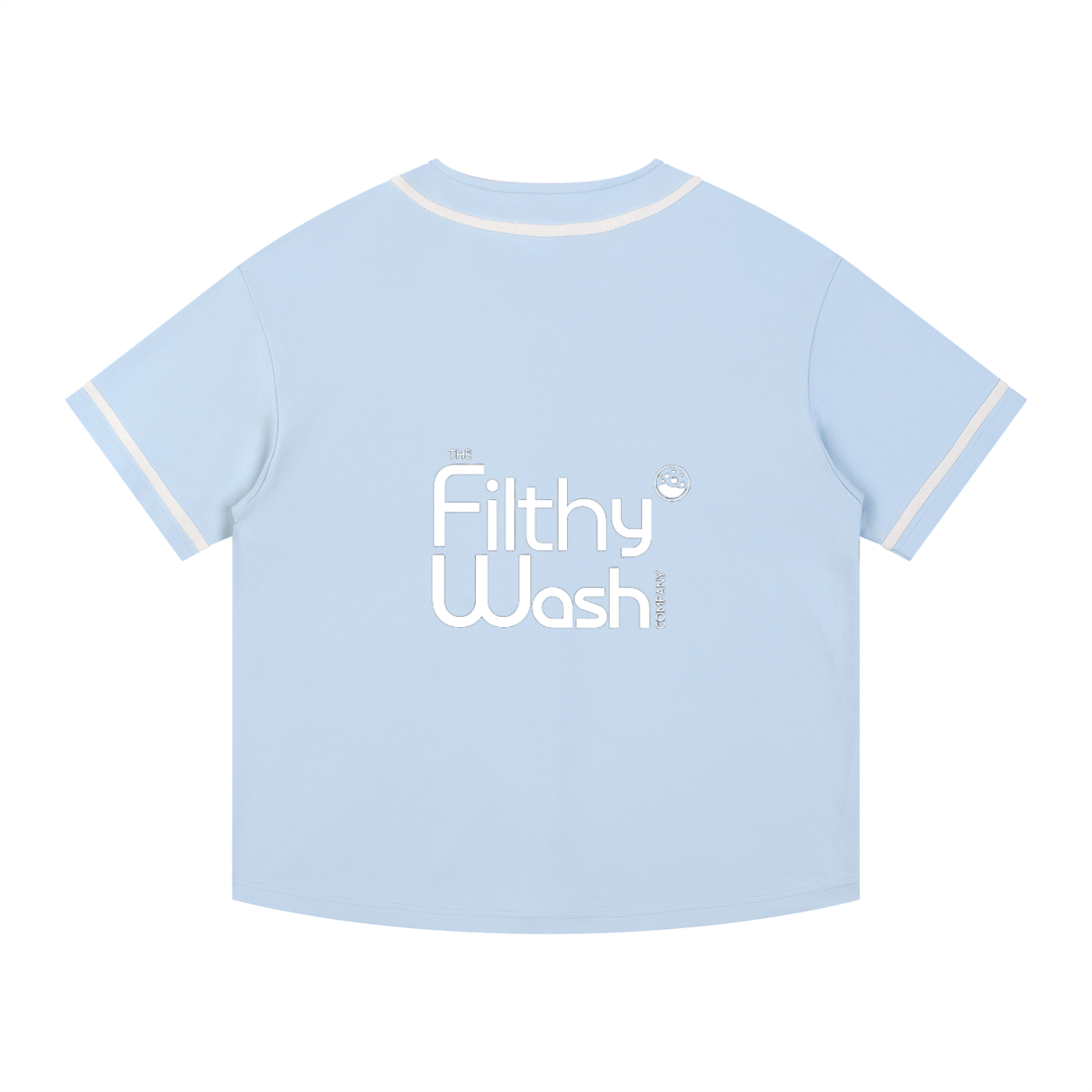 Contrast Piped Button-Up Jersey
