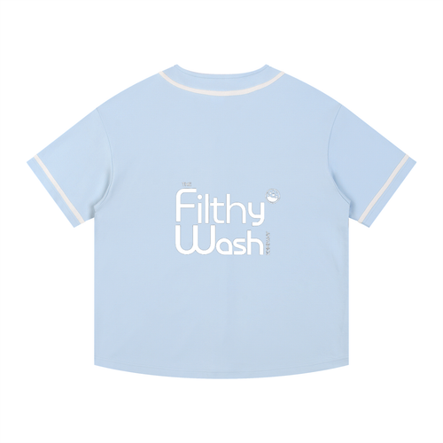 Contrast Piped Button-Up Jersey